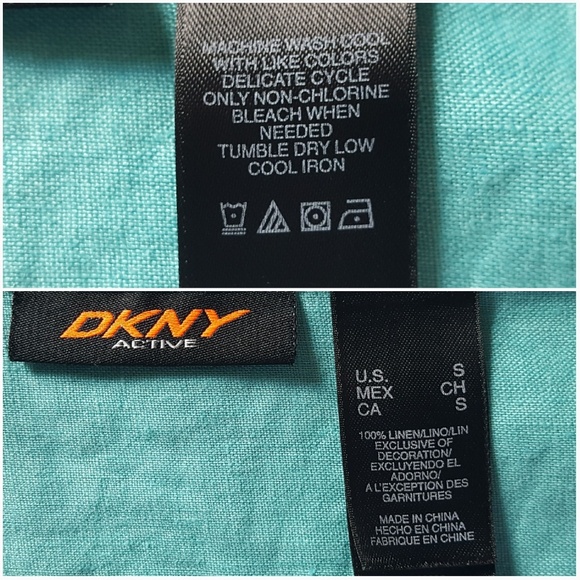 DKNY Active Linen Snap Button Down Top - Picture 8 of 8